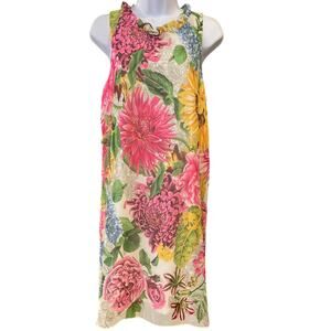 Maddison Leigh Floral Sleeveless Short Dress Size 12 Large -Feminine Flattering